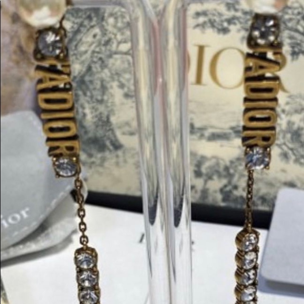 Dior 2019 J’a Dior extra length dangle earrings